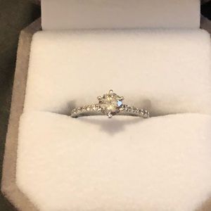 .72 ctw diamond engagement ring, 14k white gold.